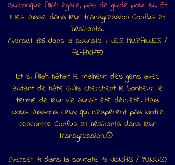 Ne t' attache pas à ce qu'Allah n'aime pas 